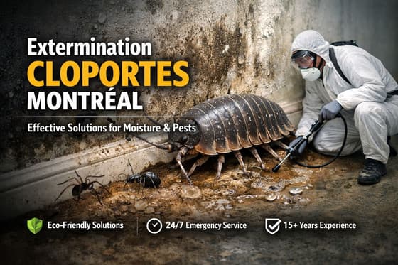 Extermination Cloportes Montréal: Solutions Efficaces pour l'Humidité et les Insectes