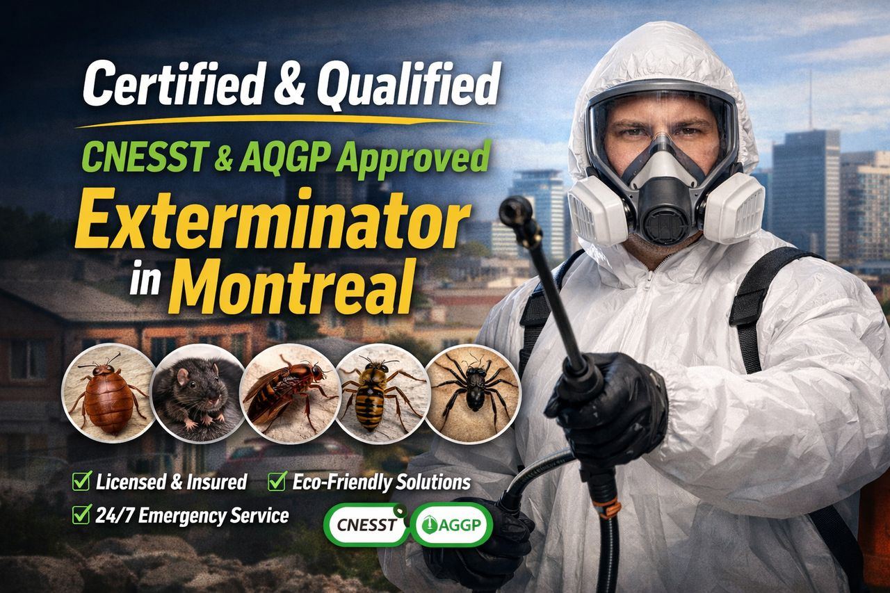 Certified & Qualified: CD5-Certified (MELCCFP) and AQGP Member Exterminator in Montreal